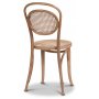 No 10 matstol med rottingsits och -rygg - Vintage