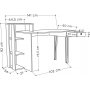 Loyd skrivbord 141x92 cm - Vit/ljus mocka