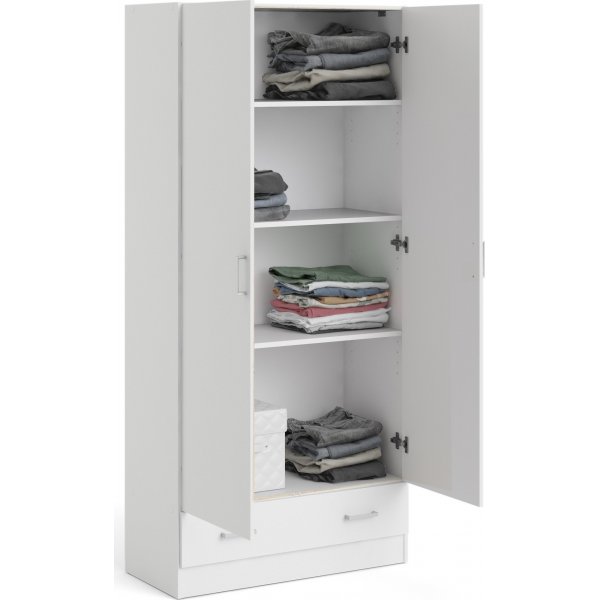Garderob vit 80 cm bred med 170,5 cm hög Garderob vit 80 cm bred med 170,5 cm hög