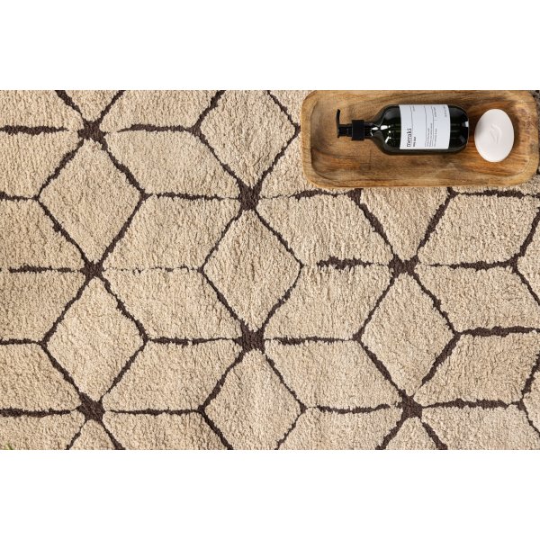 Petrus badrumsmatta 60x90 cm - Beige/mrkbrun