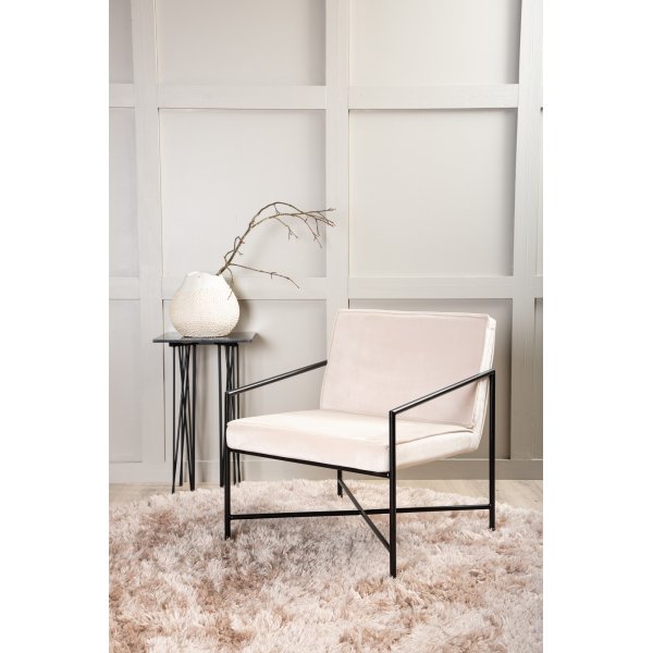 Tetra fåtölj - Beige sammet Tetra fåtölj - Beige sammet