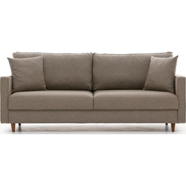 Canapé convertible 3 places Eca - Blanc crème Canapé convertible 3 places Eca - Blanc crème