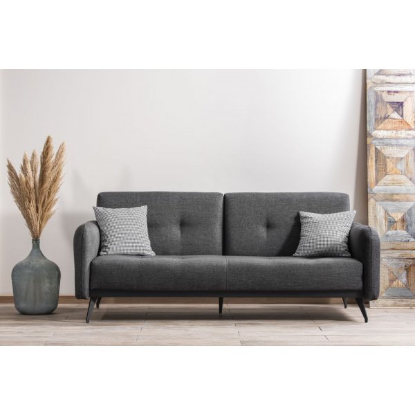 Sandbäck 2-sits bäddsoffa - Antracit/svart Sandbäck 2-sits bäddsoffa - Antracit/svart