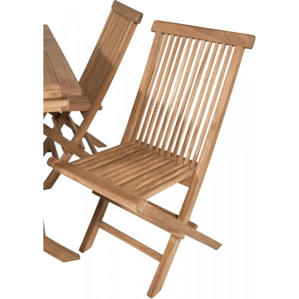 Kenya rektangulär utematgrupp med 4 st Kenya stolar - Teak Kenya rektangulär utematgrupp med 4 st Kenya stolar - Teak