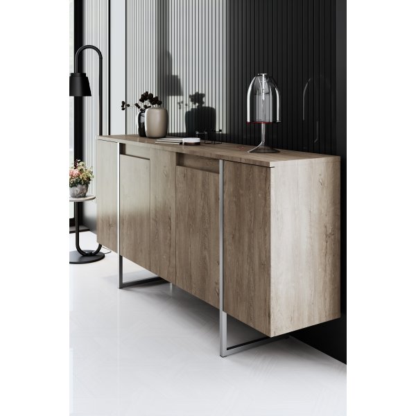 Buffet Lux - Noyer/argent