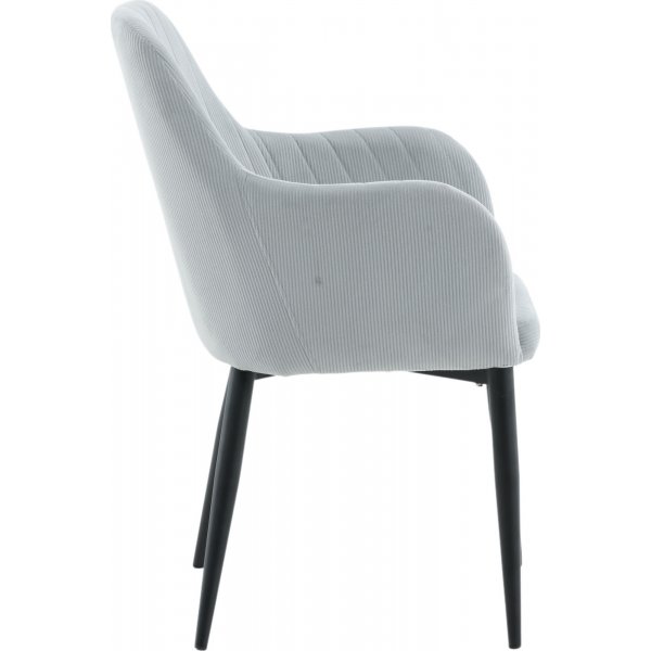 Fauteuil Paolo - Velours ctel gris clair