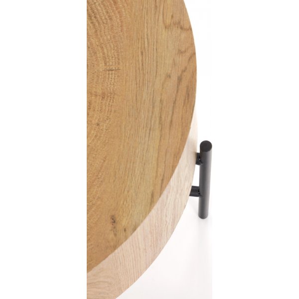 Table basse Ennis 45 cm - Chne/noir