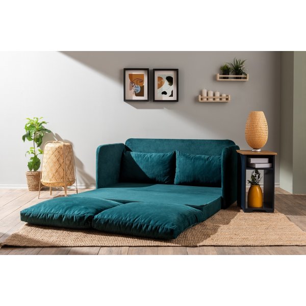 Canapé convertible 2 places XL Saga - Vert pétrole Canapé convertible 2 places XL Saga - Vert pétrole