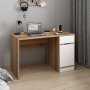 Elina bureau 124 x 60 cm - Wit/bruin