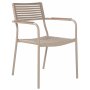 Stapelbar utestol beige - Pino