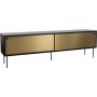 Volume mediabnk 178 cm - Svart/mssing