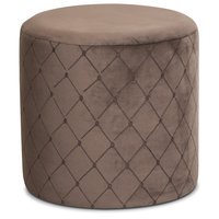 Check cylinderformad sittpuff - Mullvadsbrun Sammet Check cylinderformad sittpuff - Mullvadsbrun Sammet