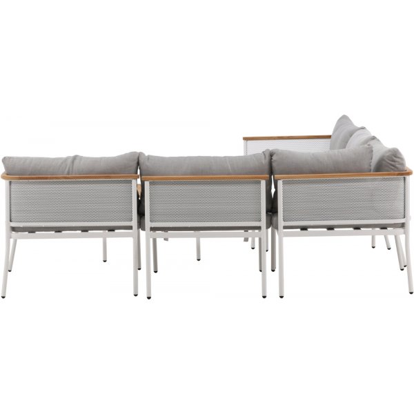 Groupe lounge Nettan - Blanc/gris clair Groupe lounge Nettan - Blanc/gris clair