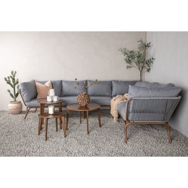 Groupe de canapés d'angle Roxo - Marron/gris Groupe de canapés d'angle Roxo - Marron/gris