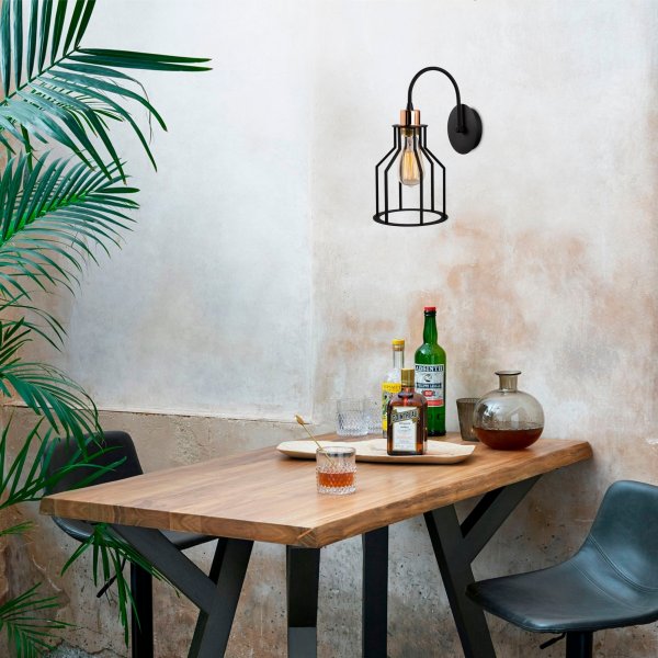 Alacati wandlamp - Zwart