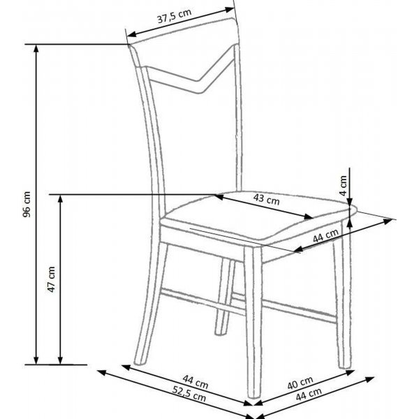 Chaise de salle à manger Mélanie - Chêne/gris Chaise de salle à manger Mélanie - Chêne/gris