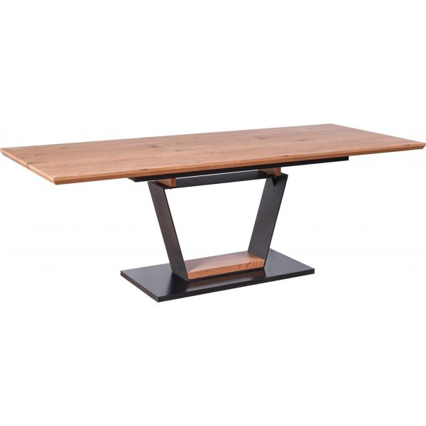 Table à manger Amasten 160-220 cm - Chêne/noir/chêne Table à manger Amasten 160-220 cm - Chêne/noir/chêne