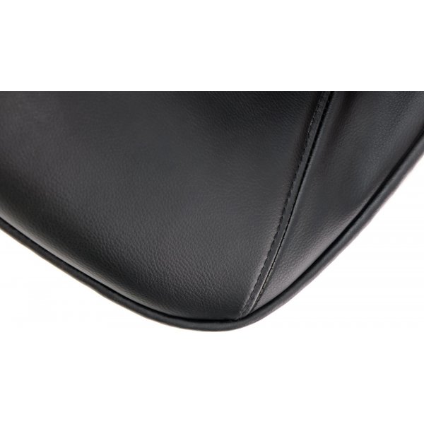 Skrivbordsstol i valnöt & svart ekoläder Skrivbordsstol i valnöt & svart ekoläder