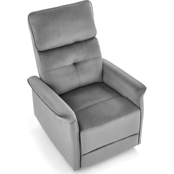 Fauteuil inclinable électrique Semir avec USB - velours gris Fauteuil inclinable électrique Semir avec USB - velours gris