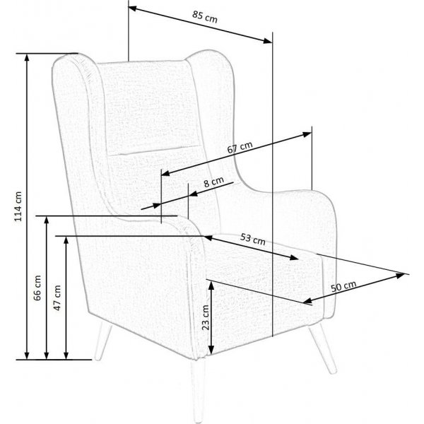 Linsey öronlappsfåtölj - Mörkgrå + Textilrengöring för möbler Linsey öronlappsfåtölj - Mörkgrå + Textilrengöring för möbler