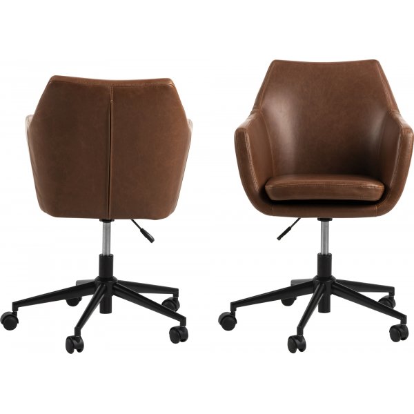 Nora bureaustoel - Bruin PU Nora bureaustoel - Bruin PU
