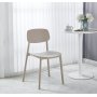 Arkimedes stapelbar matstol - Stol i beige plast