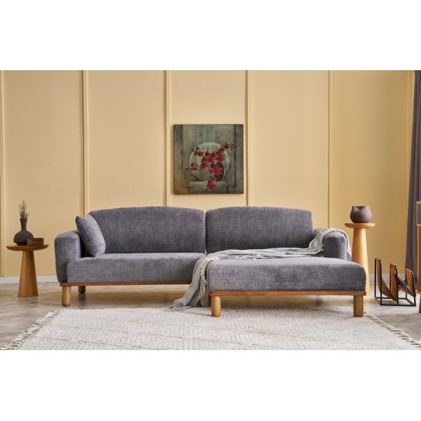 Canapé divan Reims droit - Gris Canapé divan Reims droit - Gris