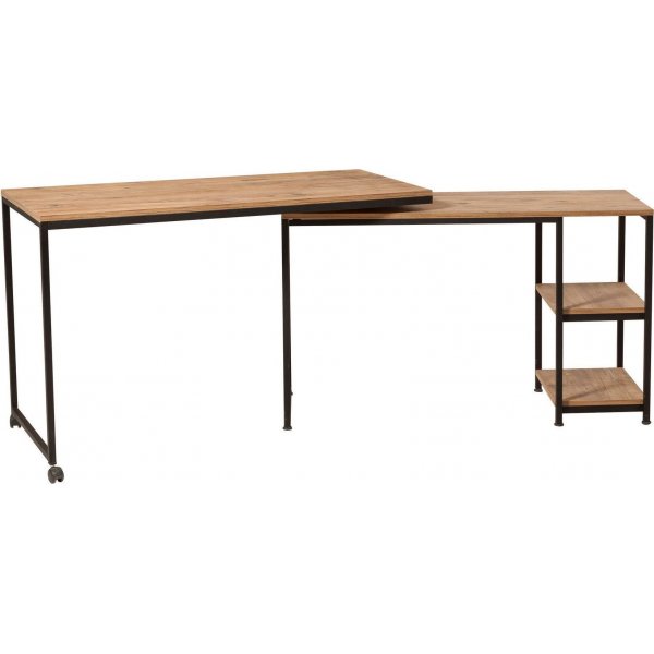 Bureau Bera 125x54,5 cm - Pin/noir