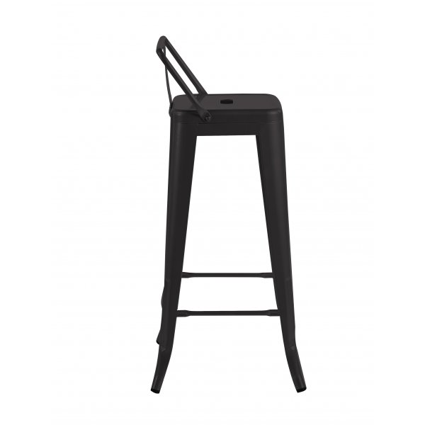 Iris barstol i svart metall - Sitthöjd 76 cm Iris barstol i svart metall - Sitthöjd 76 cm