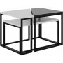 Oladin soffbord 64 x 45 cm - Vit/antracit
