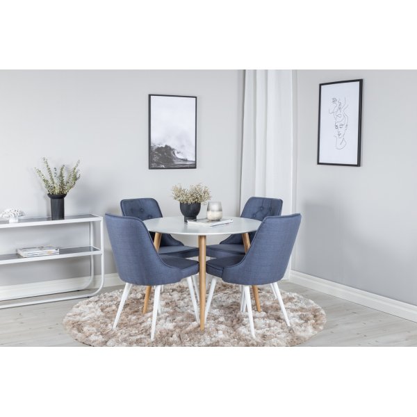 Table  manger Paradis 100 cm - Blanc/chne