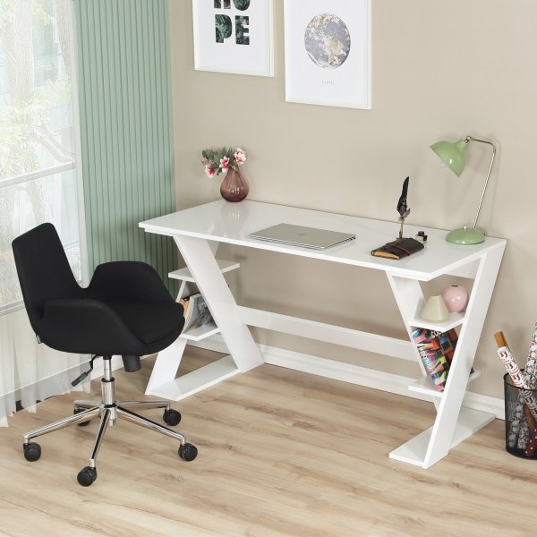 Lungo skrivbord 140 x 60 cm - Vit Lungo skrivbord 140 x 60 cm - Vit