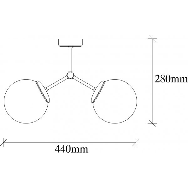 Damar taklampa 6332 - Guld/vit