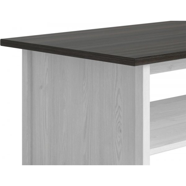 Salvador soffbord med hylla 115 x 60 cm - Vit/svart