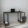 Academy skrivbord 125,2 x 60 cm - Svart/mrkgr