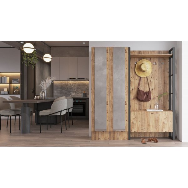 Meuble d'entrée en métal 18 - Pin Meuble d'entrée en métal 18 - Pin