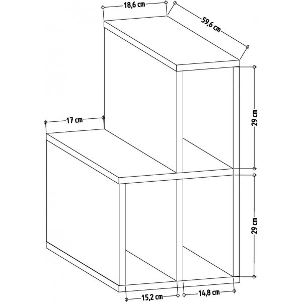 Lemont bijzettafel 59,6 x 18,6 cm - Wit Lemont bijzettafel 59,6 x 18,6 cm - Wit