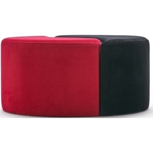 Alis sittpuff - Svart/rd