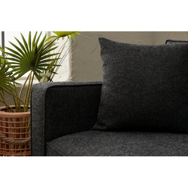 Canap 3 places Berlin - Anthracite/noir