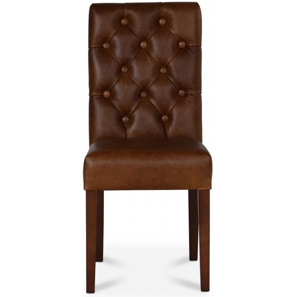 Chaise Lexington Milton - Cuir aniline marron Chaise Lexington Milton - Cuir aniline marron