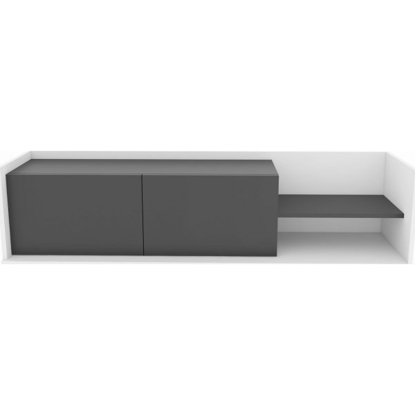 Krog TV-bänk - Vit/antracit Krog TV-bänk - Vit/antracit