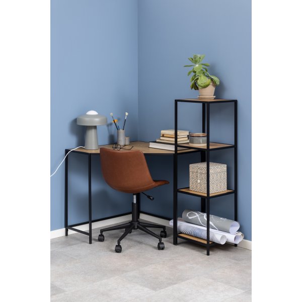 Bibliothèque Seaford 35x119 cm - Chêne/noir Bibliothèque Seaford 35x119 cm - Chêne/noir