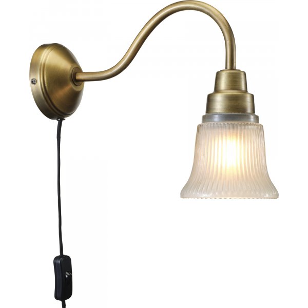 Emmi wandlamp - Antiek messing - 34 cm
