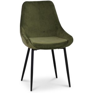 Chaise de salle  manger jumele - Velours vert