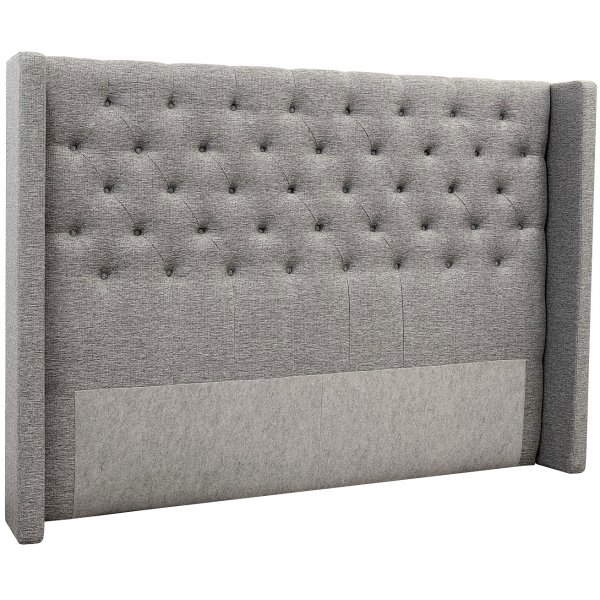 Tête de lit gris Almedal avec boutons - Toutes largeurs Tête de lit gris Almedal avec boutons - Toutes largeurs