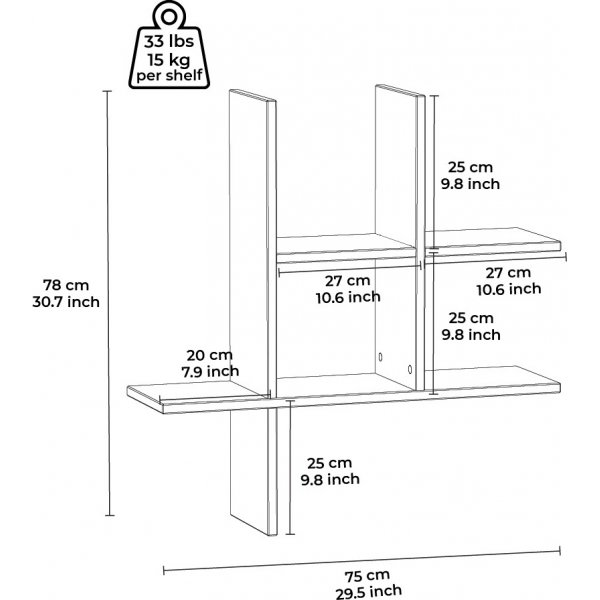 Valle vägghylla - Vit Valle vägghylla - Vit