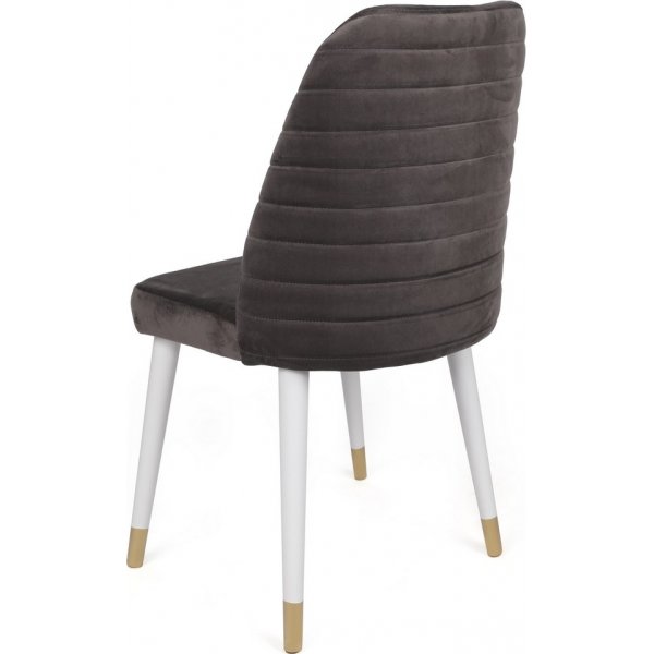 Hugo eetkamerstoelen set - Antraciet/wit/goud Hugo eetkamerstoelen set - Antraciet/wit/goud