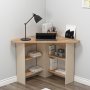 Corner hrnskrivbord 80 x 80 cm - Furu/beige