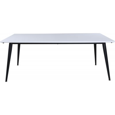 Hendry matbord 195-285 cm - Vit/svart