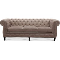 Cambridge 3-sits chesterfield - Sand sammet Cambridge 3-sits chesterfield - Sand sammet